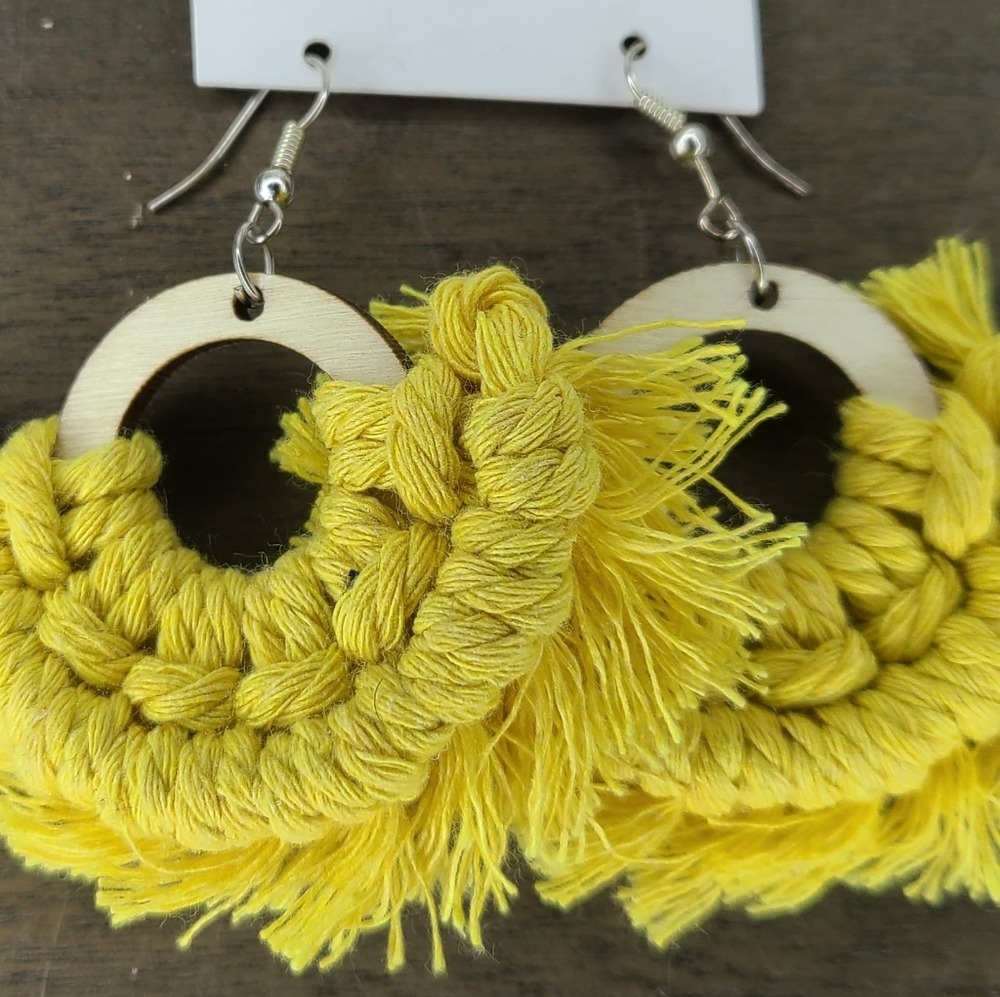 handmade macrame earrings